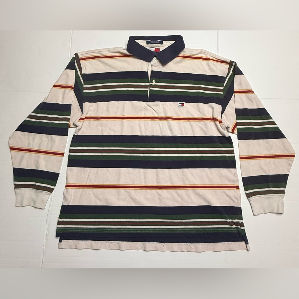 Tommy Hilfiger Vintage Stripped‎ Long Sleeve Shirt Mens Size XXL 90s Y2K 0175 A2